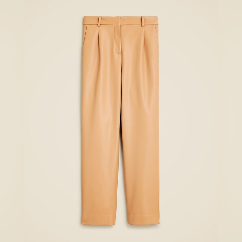 NEW J. Crew Straight-Leg Pant in Faux Essential Leather size 12